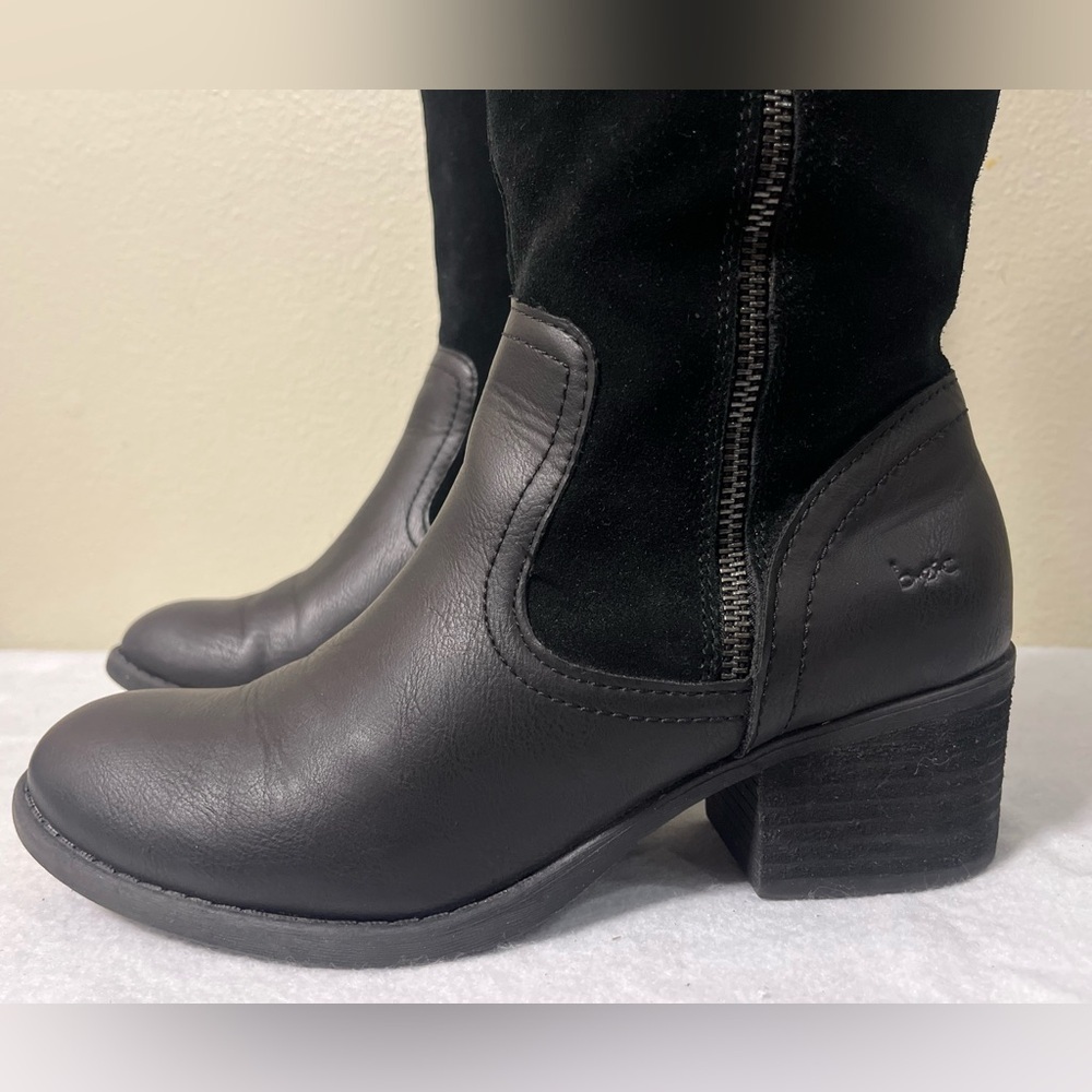 B.O.C Women's Shoes Austell Suede Almond Toe Knee High Riding Boot Black 8.5 - Picture 3 of 10
